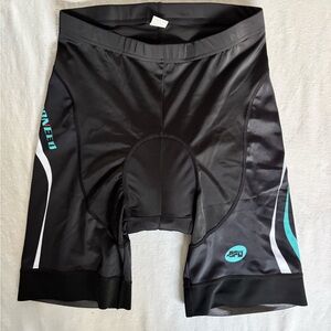 CPN Men's Black and Teal Athletic Shorts